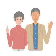 シニア　表情　イラスト