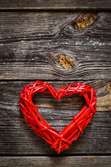heart on a wooden background