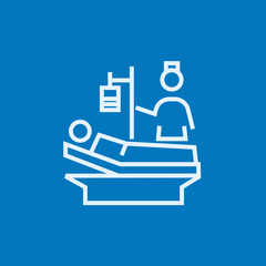 Nursing care line icon.