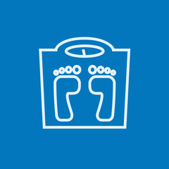 Weighing scale line icon.