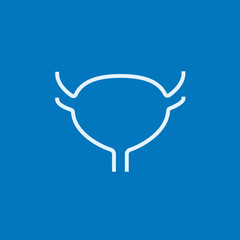 Urinary bladder line icon.