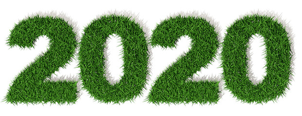 2020 anno 3d, prato erba verde, duemilaventi, Buon Anno Felice