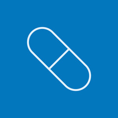 Capsule pill line icon.