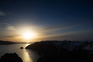 Sonnenuntergang auf Santorin, Griechenland