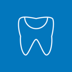 Tooth decay line icon.