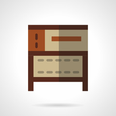 Cake oven flat color vector icon