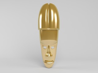 3d golden mask