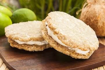 Coconut Lime Ice Cream Sandwich