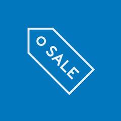 Sale tag line icon.