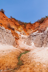 Red rocks around Fairy Stream (Suoi Tien). Mui Ne, Vietnam.