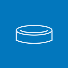 Hockey puck line icon.