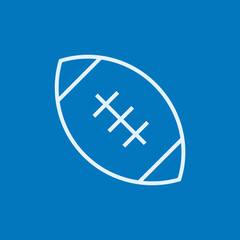 Rugby football ball line icon.