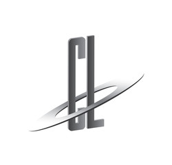 CL initial logo with silver sphere