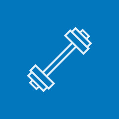 Dumbbell line icon.