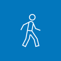 Pedestrianism line icon.