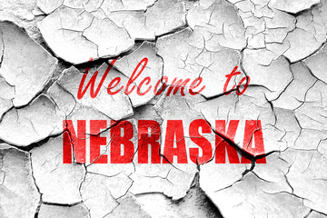 Grunge cracked Welcome to nebraska