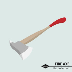 Axe to deal with obstacles in the fire situation. Isometric 