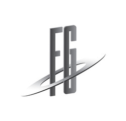 FG initial logo with silver sphere