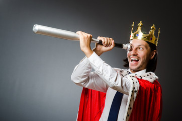 Young king businessman in royal concept