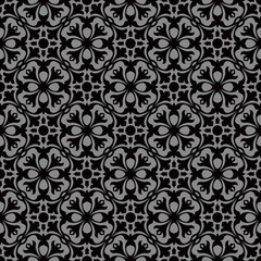 Elegant dark antique background image of 
round geometry flower kaleidoscope