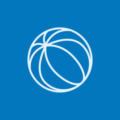 Beach ball line icon.