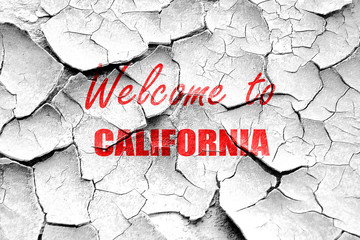 Grunge cracked Welcome to california