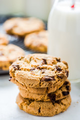 vintage milk bottle and homemade cookies
