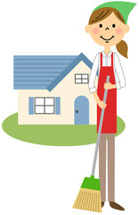 家事　掃き掃除