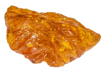 Large piece amber isolated
