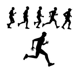 men running illustration