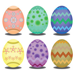 eggs isolated on white background.