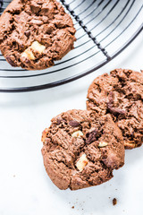 vintage milk bottle and homemade cookies