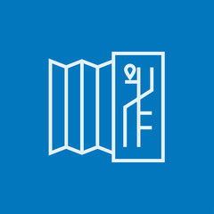 Map line icon.