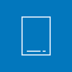 Touch screen tablet line icon.
