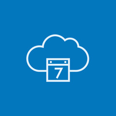 Cloud computing line icon.