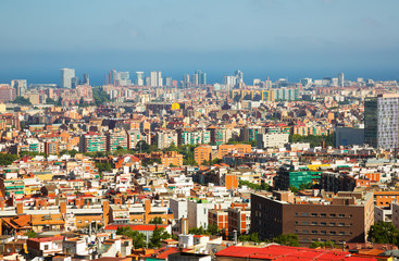 Fototapeta na wymiar Aerial view to Barcelona
