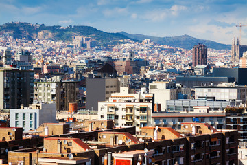 Fototapeta premium kind of Barcelona from Montjuic