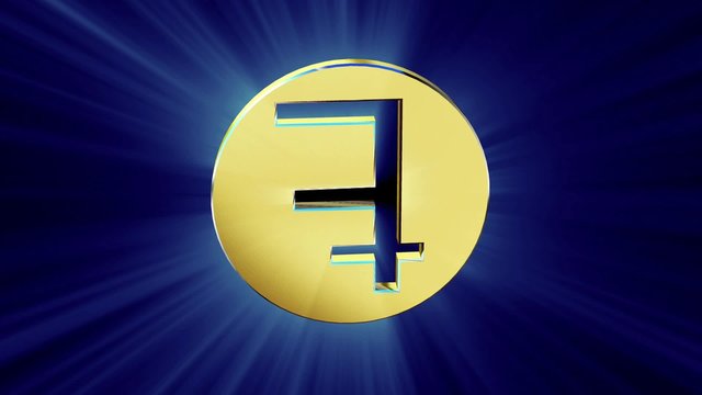 Image rotating franc currency currency symbol in the form of coins