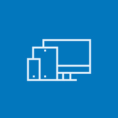 Responsive web design line icon.