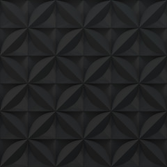 Black abstract background - circles and squares  geometric relief pattern