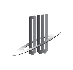 QW initial logo with silver sphere