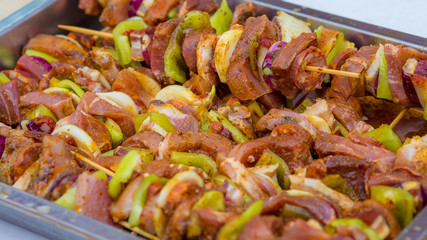 skewer prepare to bake