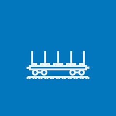 Cargo wagon line icon.