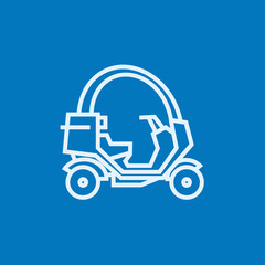 Rickshaw line icon.