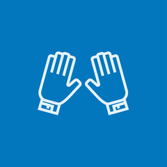 Motorcycle gloves line icon.