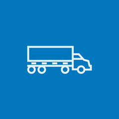 Delivery truck line icon.