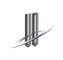 VQ initial logo with silver sphere