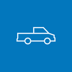 Pick up truck line icon.
