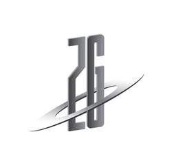 ZG initial logo with silver sphere
