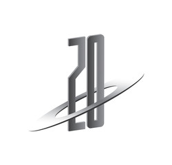 ZO initial logo with silver sphere